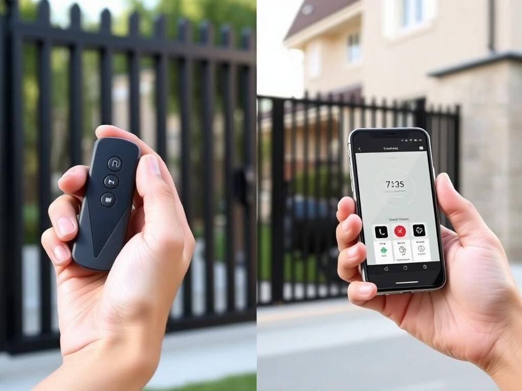 Gate remote control and smartphone app for automatic gate